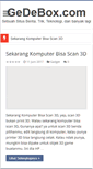 Mobile Screenshot of gedebox.com
